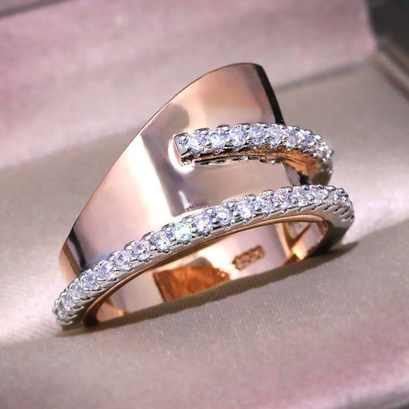 NEW Modern Rose wide Ring - Picture 2 of 5